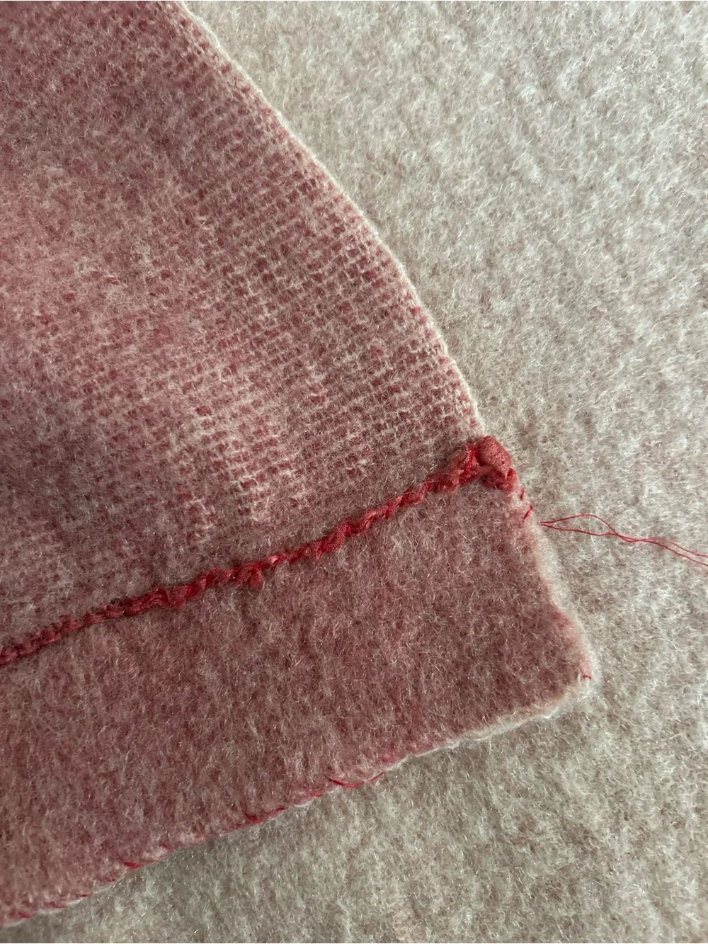 Vintage St. Mary’s wool Pink Striped Throw Blanket